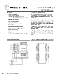 V62C1162048LL-100T Datasheet