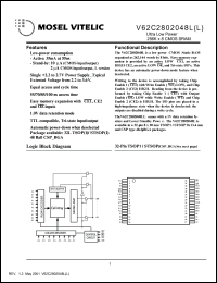 V62C2802048LL-85V Datasheet