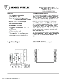 V62C3801024LL-85V Datasheet