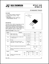 BTA41-800A Datasheet