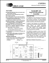 CS8920A-CQ Datasheet