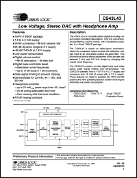 CDB43L43-KZ Datasheet