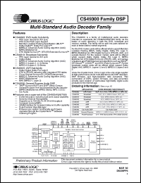 CS493292-CL Datasheet