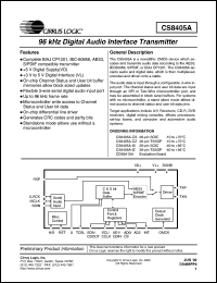 CS8405A-IZ Datasheet