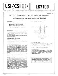 LS7100 Datasheet