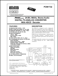 PCM1732U/1K Datasheet