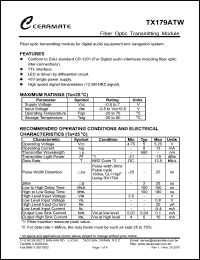 TX179ATW Datasheet