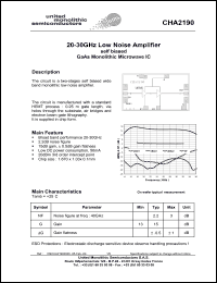 CHA2190-99F/00 Datasheet