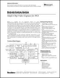 Bt848AKPF Datasheet