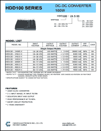 HDD100-48S15-P Datasheet
