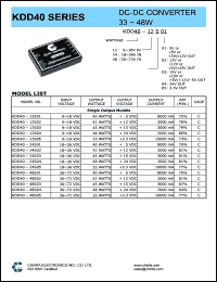 KDD40-12D02 Datasheet