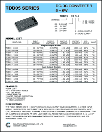 TDD05-12D5 Datasheet