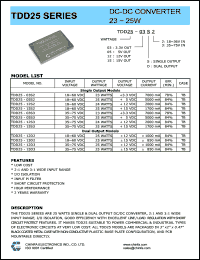 TDD25-15S2 Datasheet