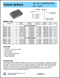 TDD40-12S3 Datasheet