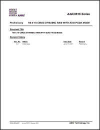 A42L0616V-50 Datasheet