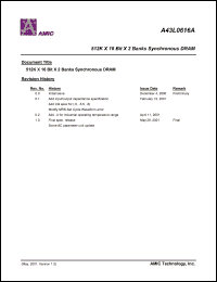 A43L0616AV-5.5 Datasheet