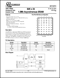 GS71024U-10I Datasheet