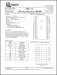 GS71116U-15I Datasheet