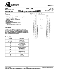 GS71216TP-10I Datasheet