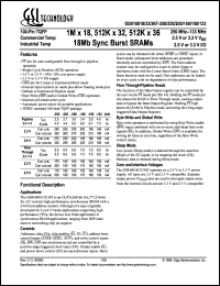 GS816036T-133I Datasheet