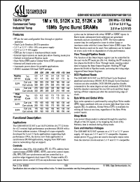 GS8160E36T-133 Datasheet