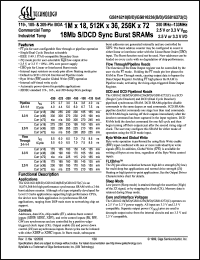 GS816272C-133I Datasheet