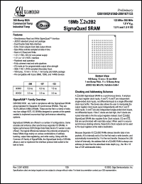 GS8180Q18D-167I Datasheet