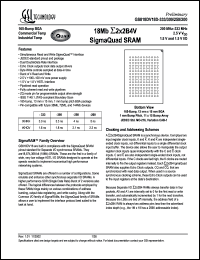 GS818DV18D-250 Datasheet