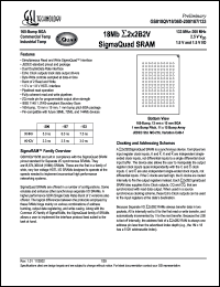 GS818QV36D-250I Datasheet