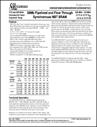 GS8322Z18C-133 Datasheet