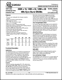 GS840H32AT-150I Datasheet