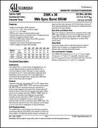 GS88037BT-166I Datasheet