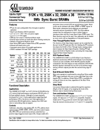 GS880E36BT-166I Datasheet