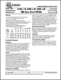 GS880F36BT-8.5 Datasheet