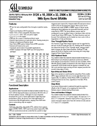 GS881E36BD-225I Datasheet