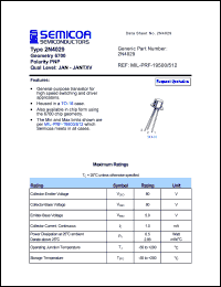 2N4029 Datasheet