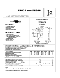 FR801 Datasheet