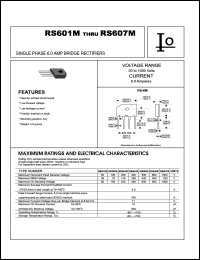 RS601M Datasheet