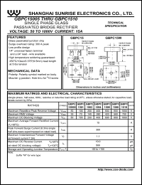 GBPC15005/W Datasheet
