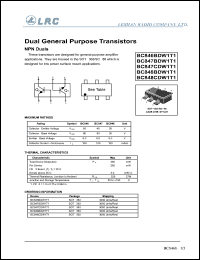 BC847CDW1T1 Datasheet