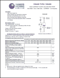 1N5404 Datasheet