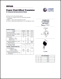 IRF830 Datasheet