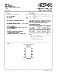 CD54HC4066F3A Datasheet