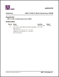 A43L8316AV-5 Datasheet