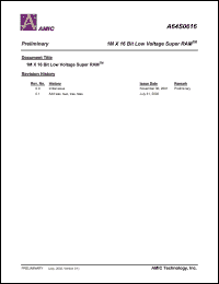 A64S0616G-85 Datasheet