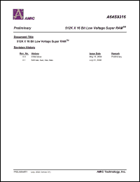 A64S9316G-70 Datasheet