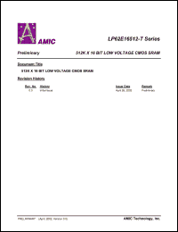 LP62E16512U-70LLI Datasheet