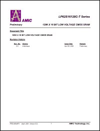 LP62S16128CV-70LLT Datasheet