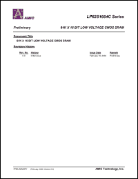 LP62S1664CU-55LLI Datasheet