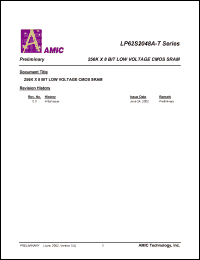 LP62S2048AV-70LLT Datasheet